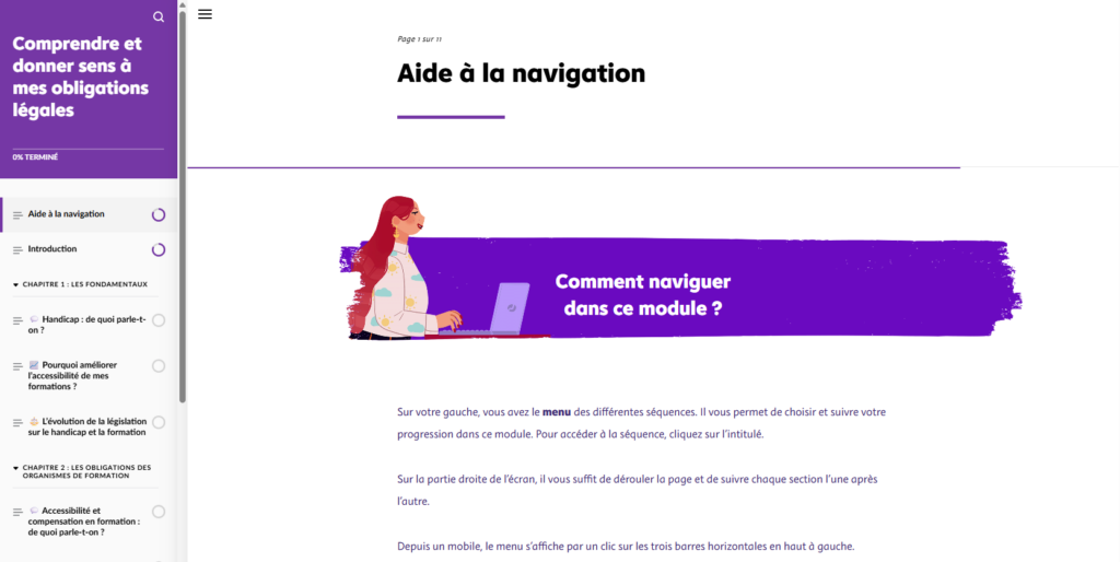 Aide à navigation Agefiph - Speedernet